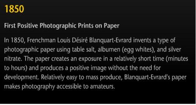 first photographic prints on paper