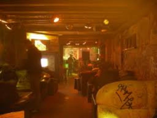 Patrick trying to drink coffee