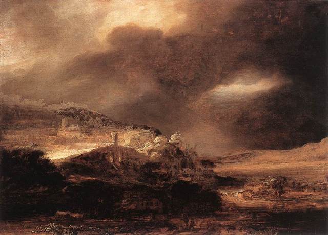 Stormy Landscape by Rembrandt