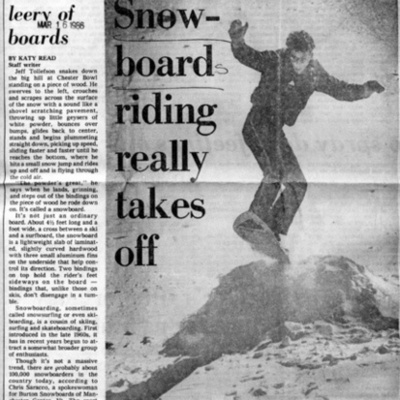 Timeline: Snowboarding Timeline