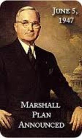 Marshall Plan is announced