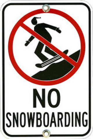 Snowboarders banned