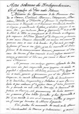 Acta de la Declaración de Independencia de Venezuela