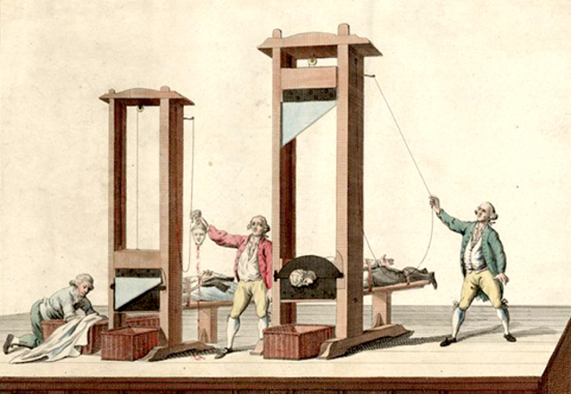 Louis XVI sentenced to the guillotine