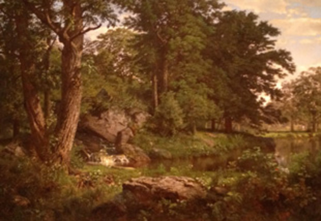 Landscape by William Trost Richards is painted