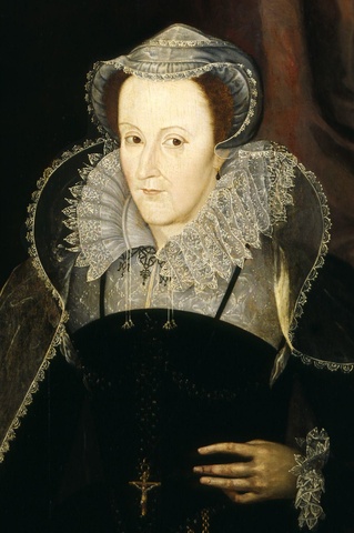 Mary, Queen of Scots lays claim to the English throne