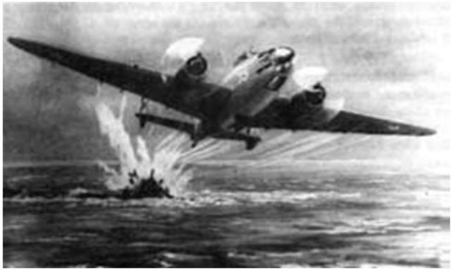 O submarino alemão U-199 é afundado por um hidroavião PBY Catalina, pilotado pelo brasileiro Alberto Martins Torres