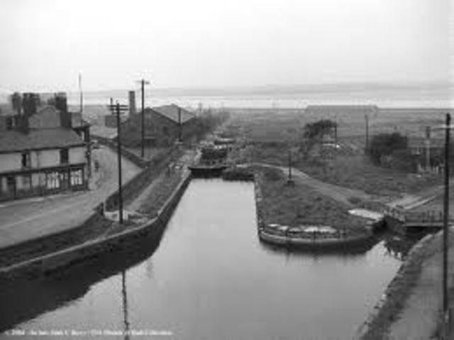 Bridgewater Canal extended to the Mersey, thus connecting with Liverpool.