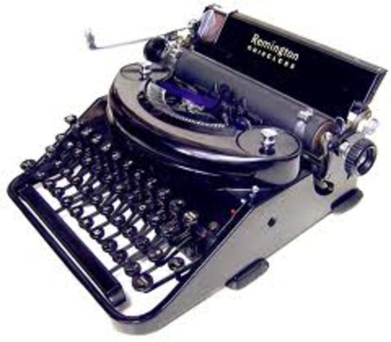 First modern typewriter