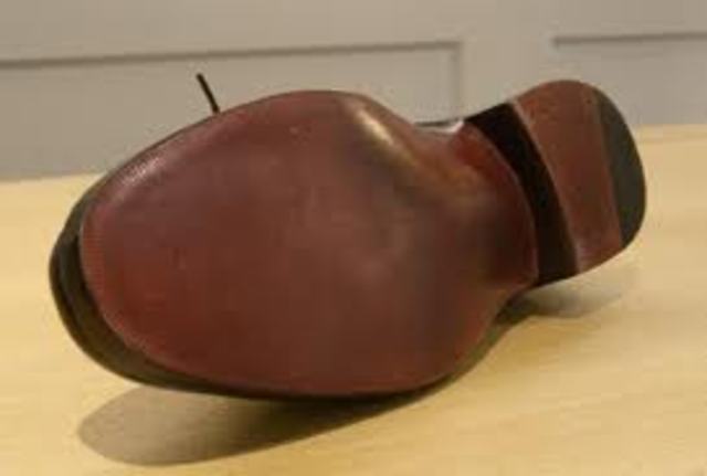 Charles Goodyear, Jr. invents the shoe welt stitcher