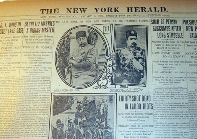 1906-1911 Constitutional Revolution.  Dabashi calls this event the beginning of modern Iran, when the absolute monarchy becomes a constitutional monarchy (71).