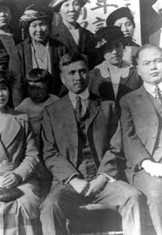 Japanese  immigrants started coming to America.