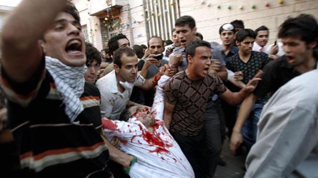 Winston Churchill, Franklin Roosevelt, and Joseph Stalin meet in Tehran; they promise Iran national sovereignty (Dabashi 124).