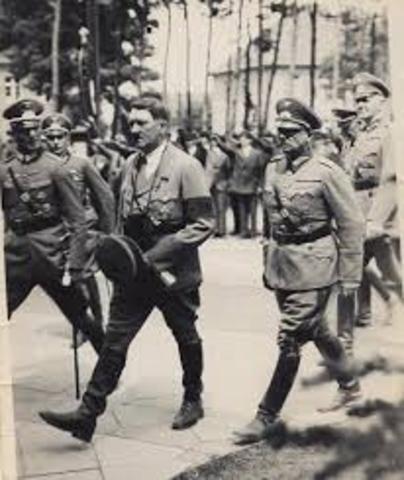 After a long wait, Hitler rcieves the Fuhrer title of Germany, making him chancellor and head of the state.