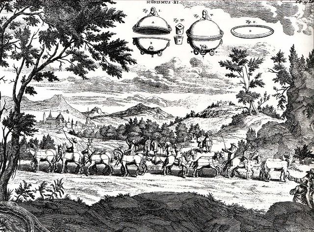 Otto von Guericke (1602-1686) -Pump with a strong vacuum