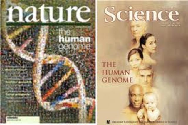 Se publica el primer borrador de la secuencia del genoma humano
