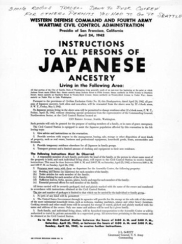 The Civilian Exclusion Orders Are Posted in San Franciso