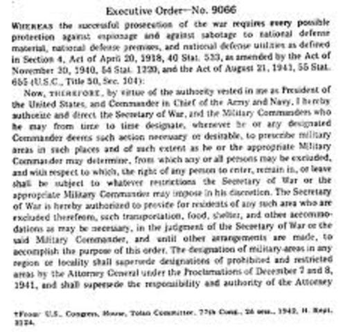 The Executive Order 9006