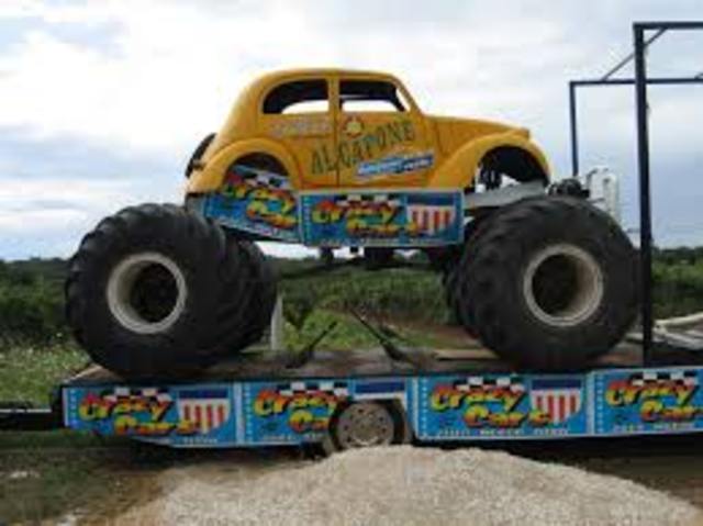 I drove across water with a monster truck