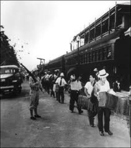 japanese get moved to internment camps.