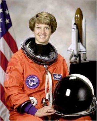 Eileen Collins piloted the first space shuttle