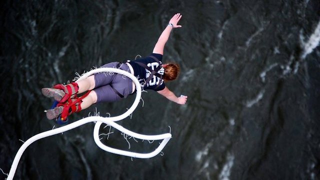 I would bungee jump off of the sun