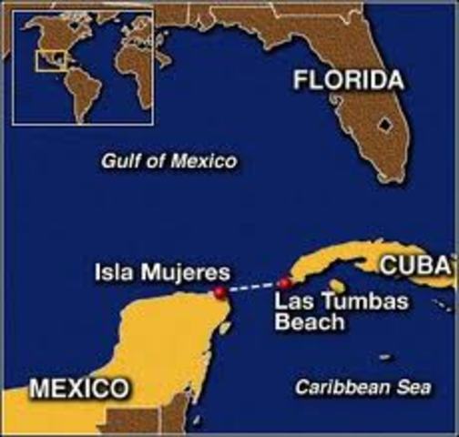 Cortes sailed from Cuba to Mexico