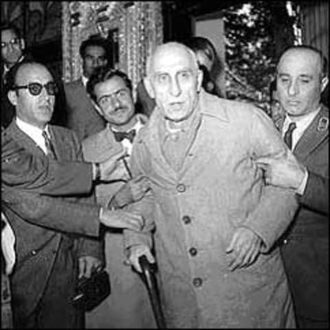 The US CIA engineers a coup (led by Kermit Roosevelt) that removes Prime Minister Mosaddeq, and brings the Shah back to power.