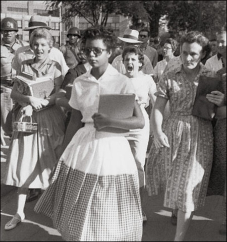 Little Rock Nine able to enter Central High School