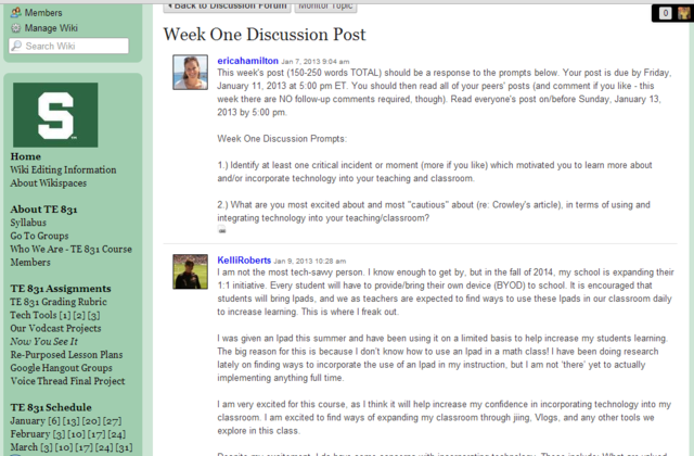 First week of class!