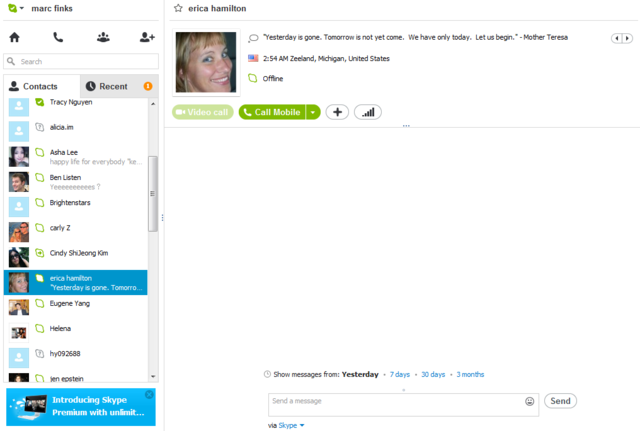Digital natives and Skype