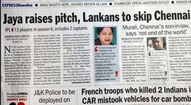 TN Chief Minister bans Sri Lankan players