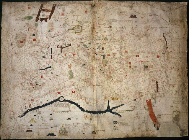 Primer mapa marítimo de Canarias.