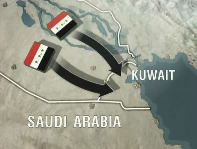 Saddam Hussein invades Kuwait, First Gulf War (1990-1991), repulsed by American forces.