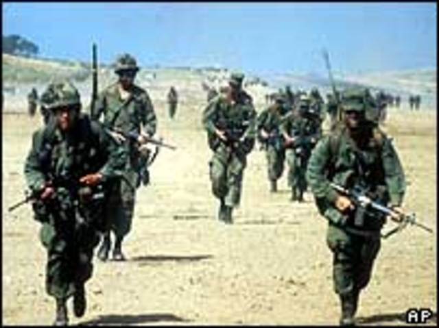 U.S. troops overthrow regime in Grenada