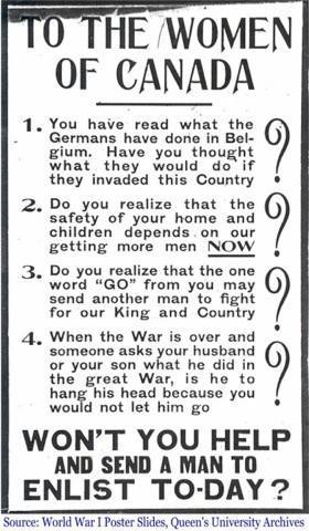 A womans part in war