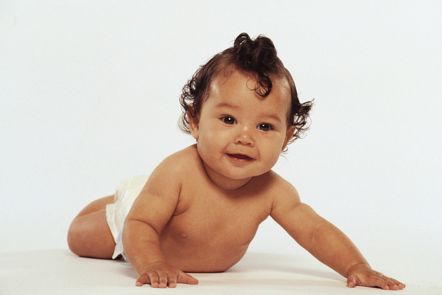 Crawls around to look for parents