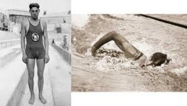 Johnny Weissmuller the first person to go under One minute in 100m Freestyle