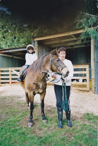 First time I sat/rode on a horse.