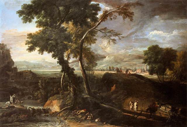 Landscape with River and Figurines