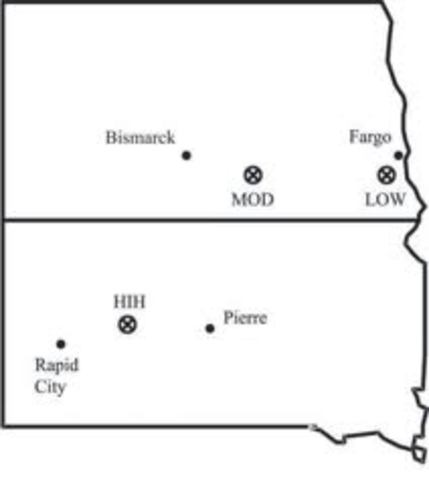 South Dakota and North Dakota