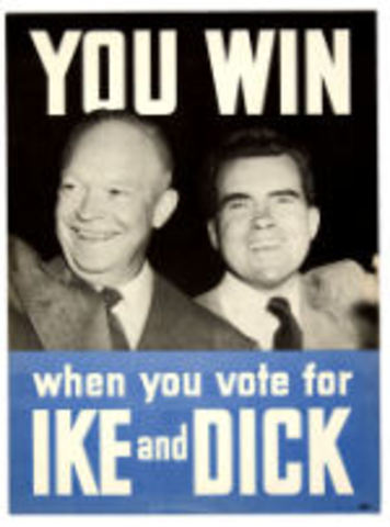 Election: Eisenhower (R) v Adlai Stevenson (D)