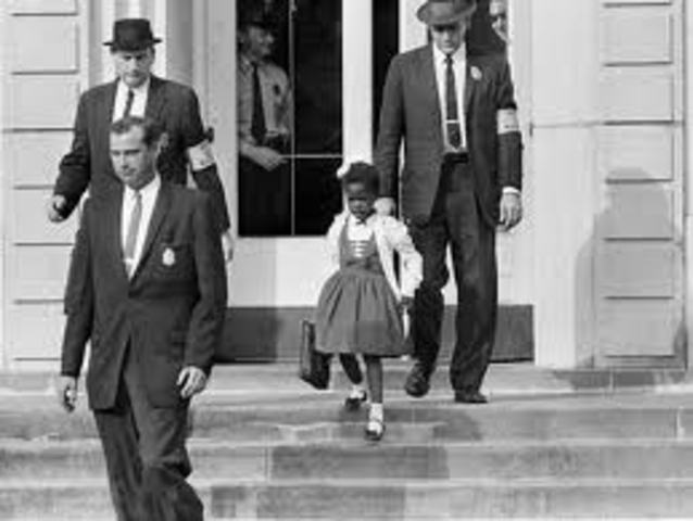 Ruby Bridges, first black child to attend all white school