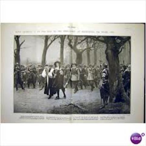 Charles I is executed at Whitehall, London