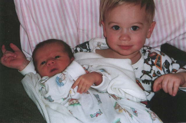 Meets his brother, me