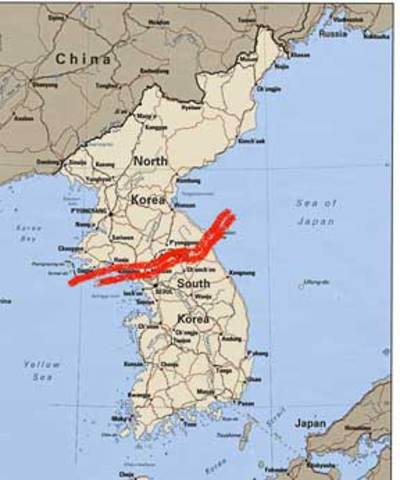 North/South Korea created