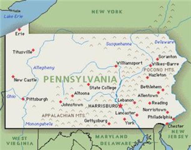 Pennsylvania William Penn Penn wanted to start a colony to form a place where you could do your own religious beliefs in peace.