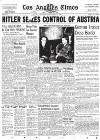 Hitler seizes Austria