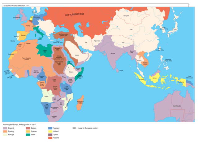 Englænderne koloniserer Virginia i Amerika