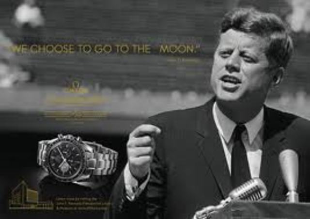 JFK Gives "Man on the Moon" Speech